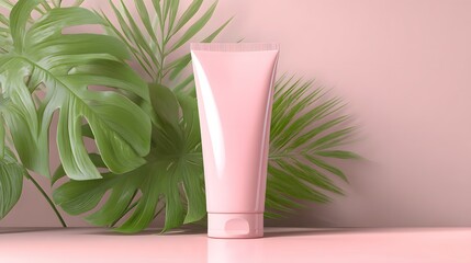Beauty Product Packaging Design with Natural Botanical Elements