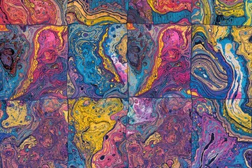 Vibrant melting design for fabrics, ceramics, and artistic creations