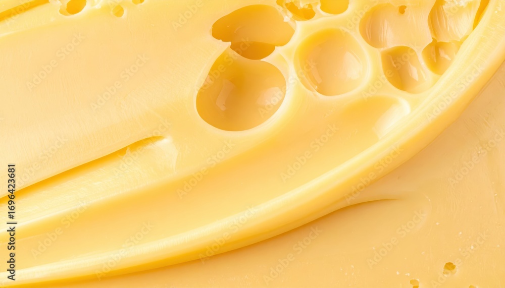 Poster smooth and creamy butter spread on surface with bubbles and texture