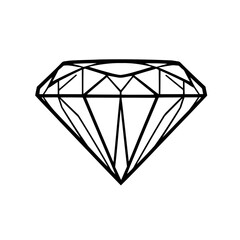 Sparkling brilliant cut diamond, a precious luxury gemstone, isolated on a white background
