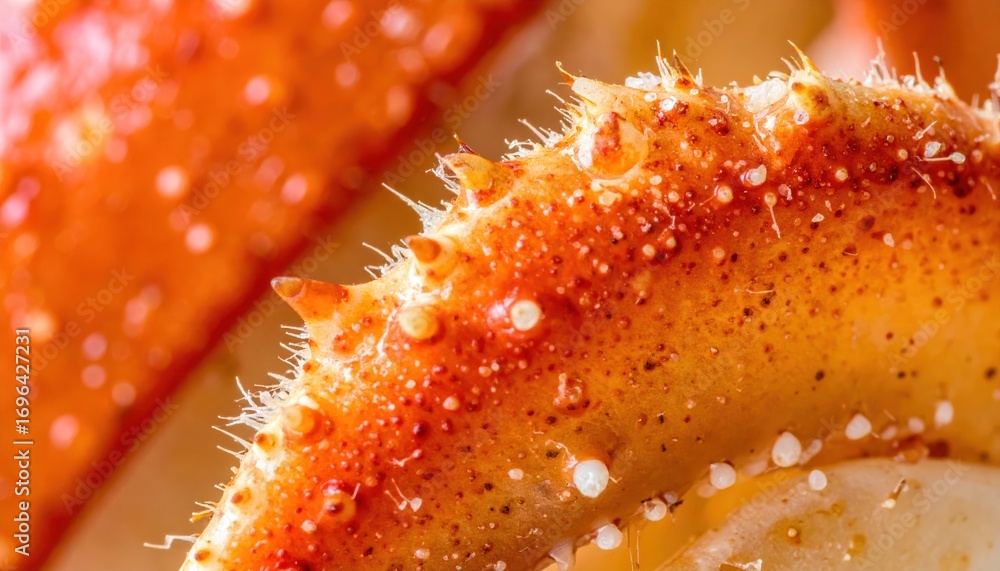 Poster close-up of spiny crab shell with texture and detail