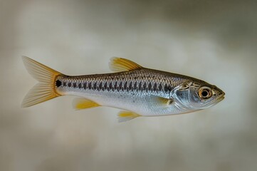 Fototapeta premium Small freshwater fish known as the common minnow from the Cyprinidae family