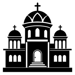 Synagogue a simple vector clean black silhouette design white background