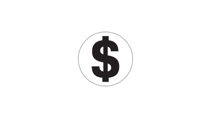 Dollar Sign Icon Enclosed in a Circle Symbolizing Finance Currency and Economic Transactions within a Global Market System