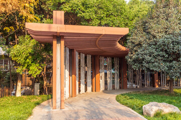 The green architectural landscape of the Panda Greenway in Chengdu, Sichuan Province, China