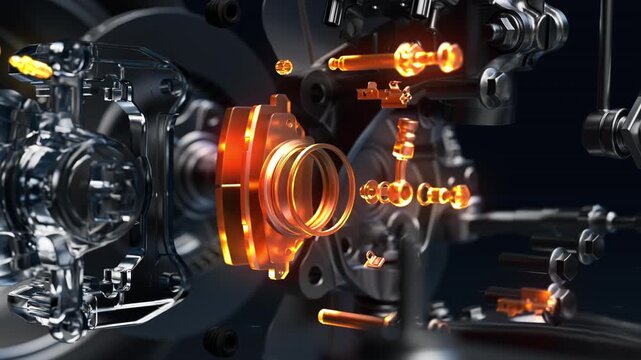Advanced Braking System with Transparent Calipers for Enhanced Thermal Dissipation and Control