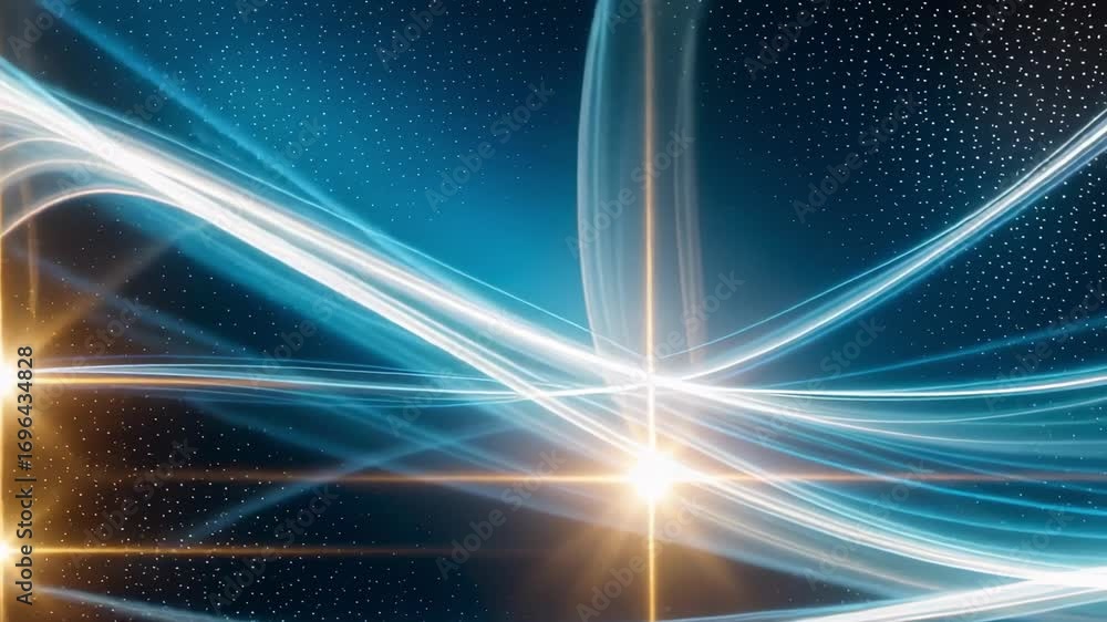 Aufkleber abstract blue light trails background animation for technology and science projects use 100
