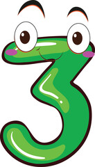 vector illustration of number style