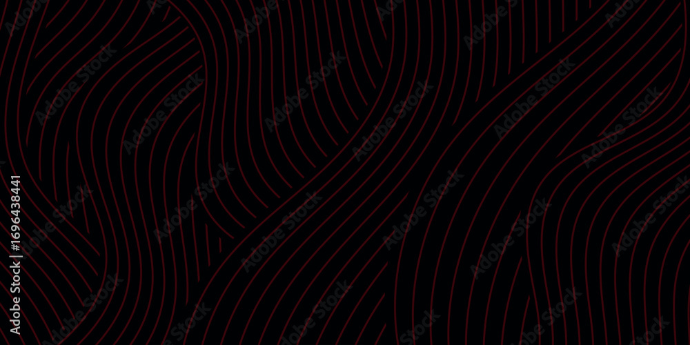 Poster black abstract background with overlapping dark red line pattern. background concept with mysterious
