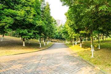 The natural scenery in Chengdu Jinjiang Lake Park