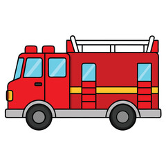 Fototapeta premium fire truck isolated on white