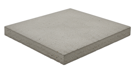 Concrete paving slab in rectangular shape on white background  