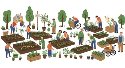 Vibrant Community Cultivating Sustainable Futures: Collaborative Urban Gardening and Local Engagement