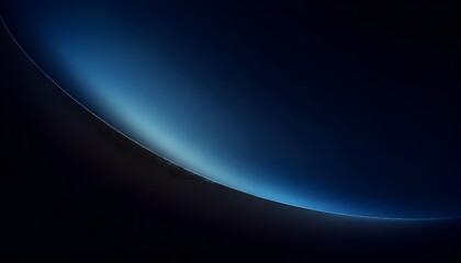 Dark Blue Abstract Curve Horizon Art


