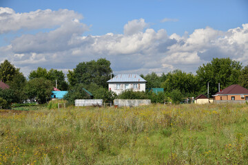 typical village landscape in Lipetsk region of Russia