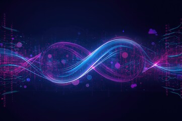 DevOps Workflow Illustrated with Endless Cycle on Futuristic Tech Design