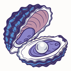 Open oyster with a pearl inside © KULSUM