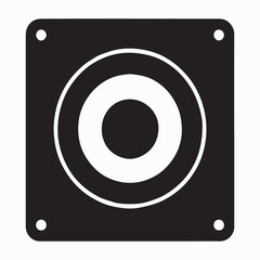 Subwoofer audio woofer solid device icon