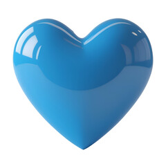 Blue Heart Symbol for Love, Trust, Loyalty and Friendship on Transparent PNG Background for Medical, Valentine, and Social Media Graphics