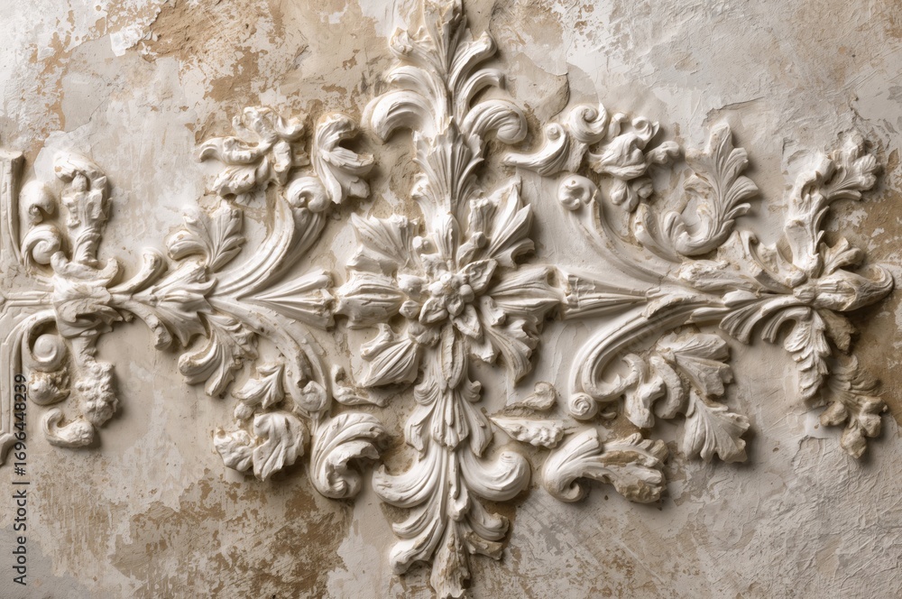 Poster ornamental stucco with a distinctive pattern. ideal backdrop for creative projects and presentations