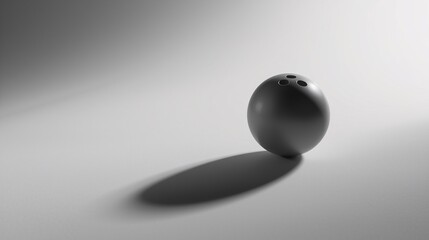Minimalist Bowling Ball Shadows

