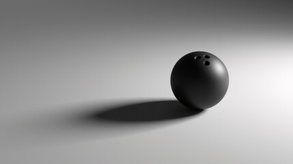 Minimalist Bowling Ball Shadows
