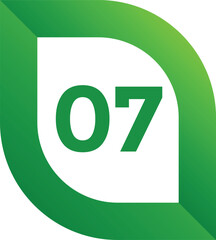 vector illustration of number style