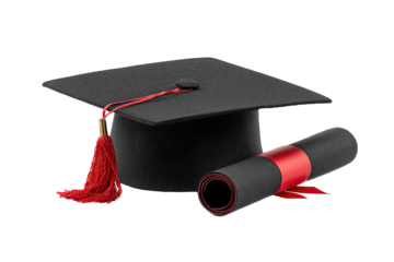 Black graduation cap and diploma (1)