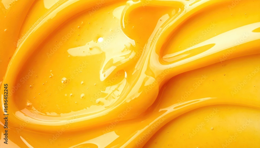 Poster smooth and glossy yellow sauce for culinary display and artistic use