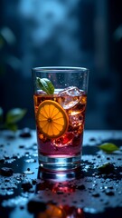 cocktail with lime