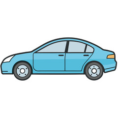 car isolated on white