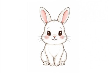 Obraz premium Adorable Bunny Drawing