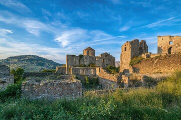 Ancient deserted settlement in southern Italy's Basilicata region