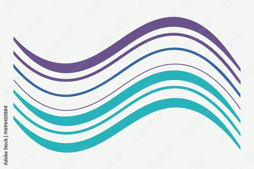 Aufkleber abstract background with colorful wavy lines and a clean design perfect for presentations or digital