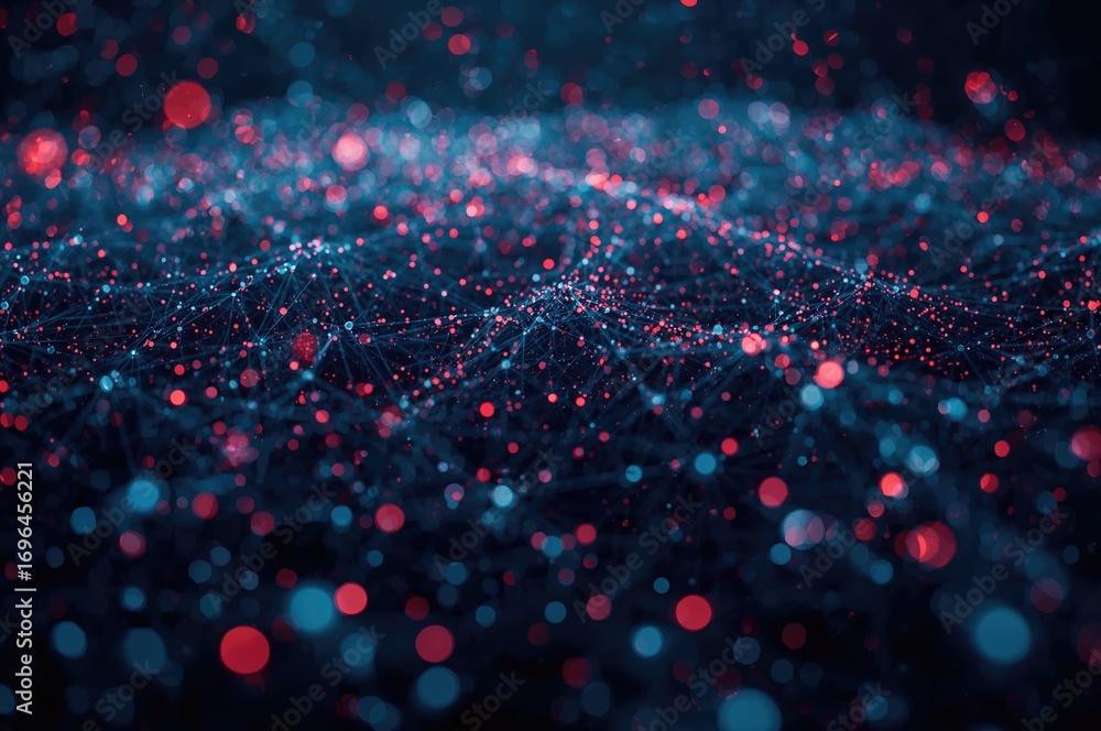 Poster data distribution and network visualization in a technological 3d environment