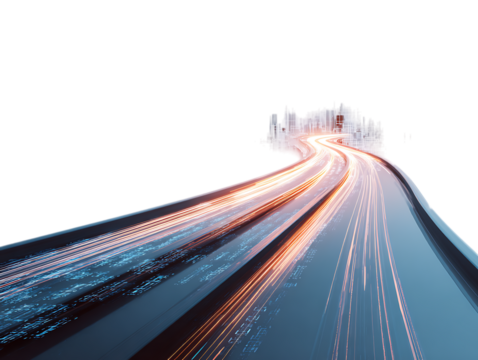 tech highway digital innovation road concept