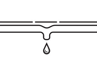Obraz premium Functional Irrigation Drip Line Design in Modern 2D Vector Art