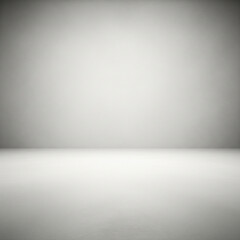 A minimalist, empty studio space with a soft gradient background and a clean floor, suggesting a blank canvas for creative endeavors.