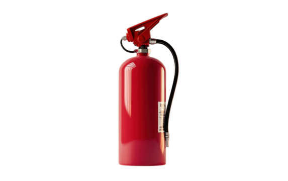 Fire extinguisher on white background,png