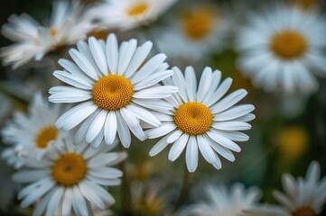 Obraz premium Close-up of blooming daisies