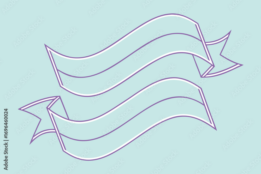Poster elegant wavy ribbons on pastel background perfect for invitations and graphic design projects with s