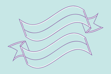 Elegant Wavy Ribbons on Pastel Background Perfect for Invitations and Graphic Design Projects with Space for Text Overlay and Creative Visual Appeal