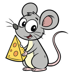 mouse with cheese