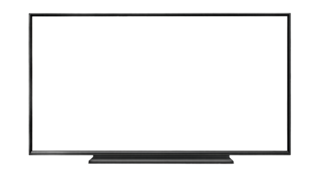 OLED display panel isolated on a transparent background  