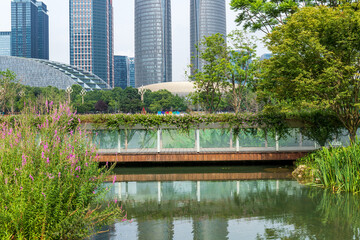 Landmark buildings in Chengdu High-tech Zone Financial City