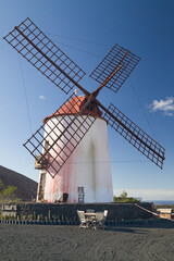 Traditional Windmill of Tiagua in Lanzarote