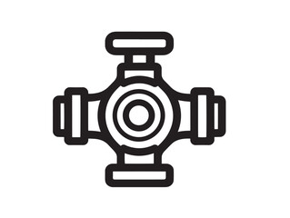 Clean Irrigation Valve Design in Modern Minimalist Vector Illustration