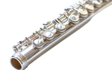 Flute on white background,png