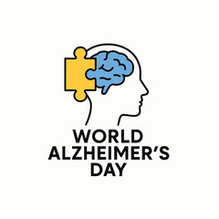 World Alzheimer&rsquo;s Day &ndash; Purple Ribbon Brain Awareness Concept.