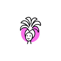 Simple black line drawing of an envelope with a green heart